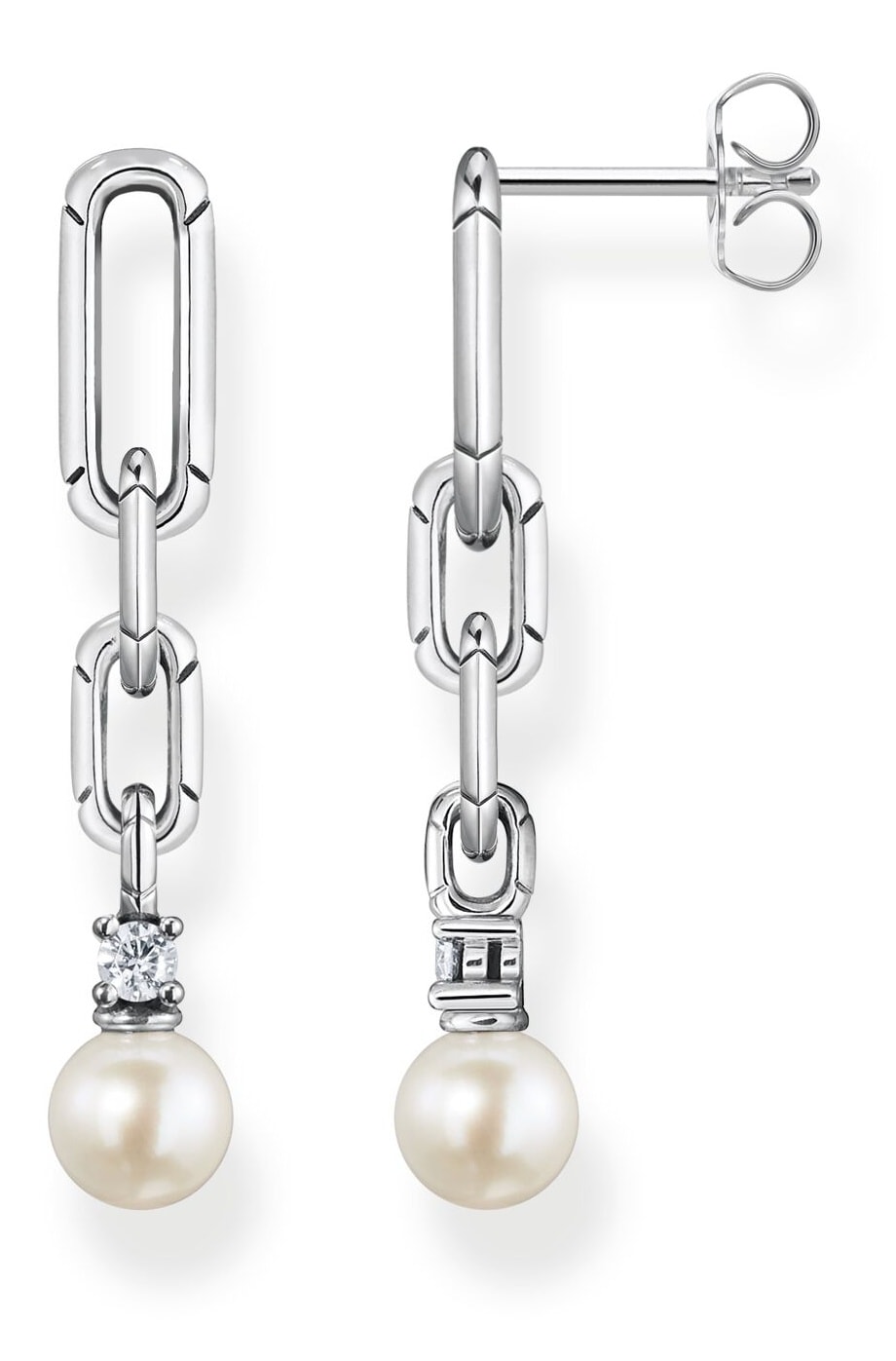 Pearls & Chain — Ohrring